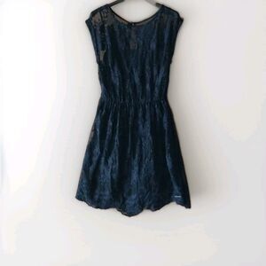 NWT Abercrombie Fitch Black Floral Lace A-Line Dress Womens Size Small Lined NEW